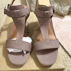 Luck Brand Millinda Antler Canvas Wedge Heels